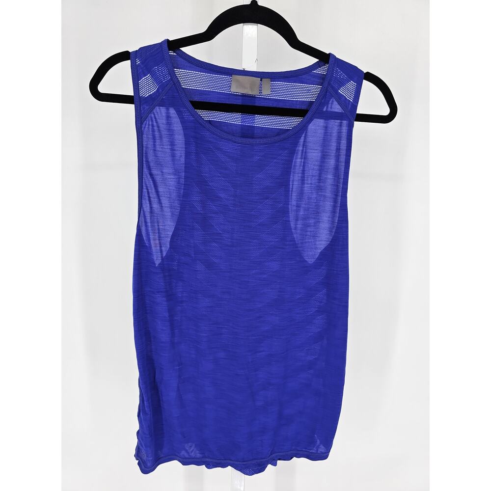 Athleta Womens Sz L Sleeveless Workout Tank Top in royal blue Loose Fit